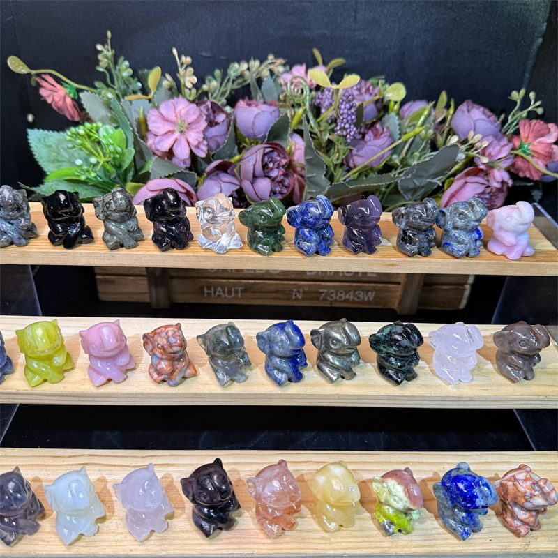 Mixed Material Mini Elephant Crystal Carving wholesale product photo 1