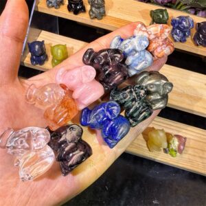 Mixed Material Mini Elephant Crystal Carving wholesale product photo 4