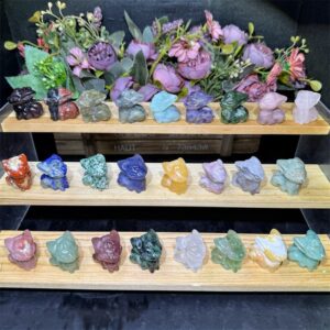 Mixed Material Mini Nine Tailed Fox Crystal Carving wholesale product photo 1