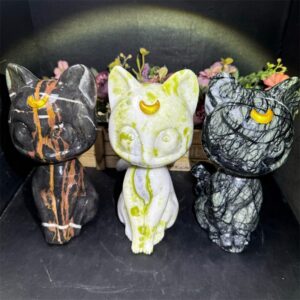 Mixed Material Moon Cat Crystal Carving wholesale product photo 2