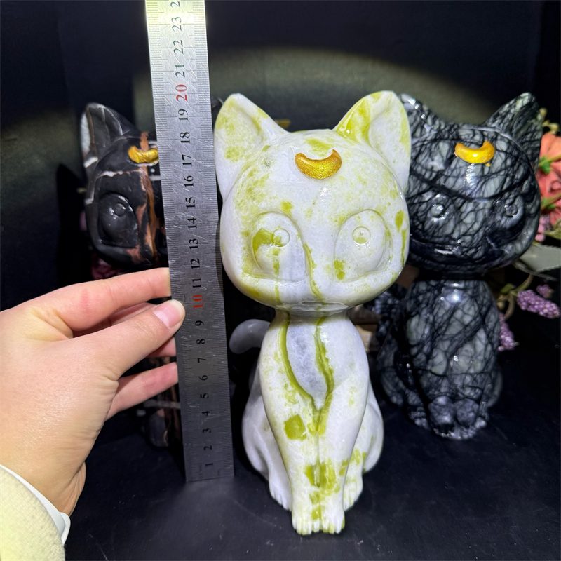 Mixed Material Moon Cat Crystal Carving wholesale product photo 4