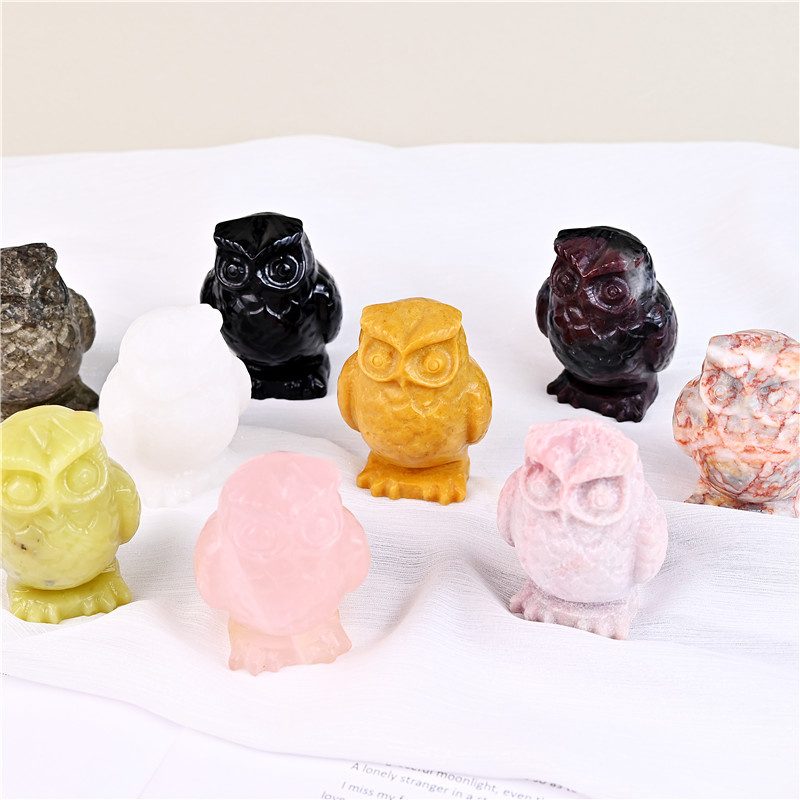 Mixed Material Owl Crystal Carving wholesale product photo 3