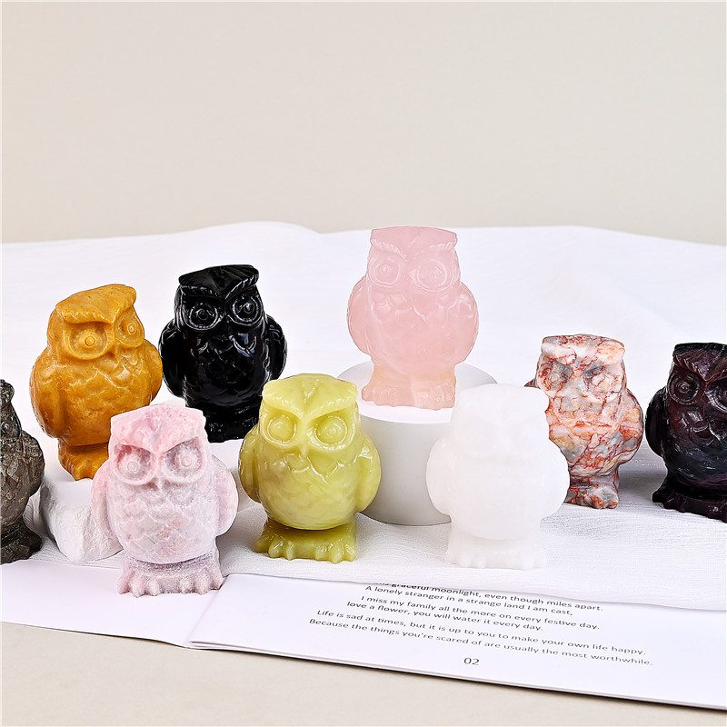 Mixed Material Owl Crystal Carving wholesale product photo 4