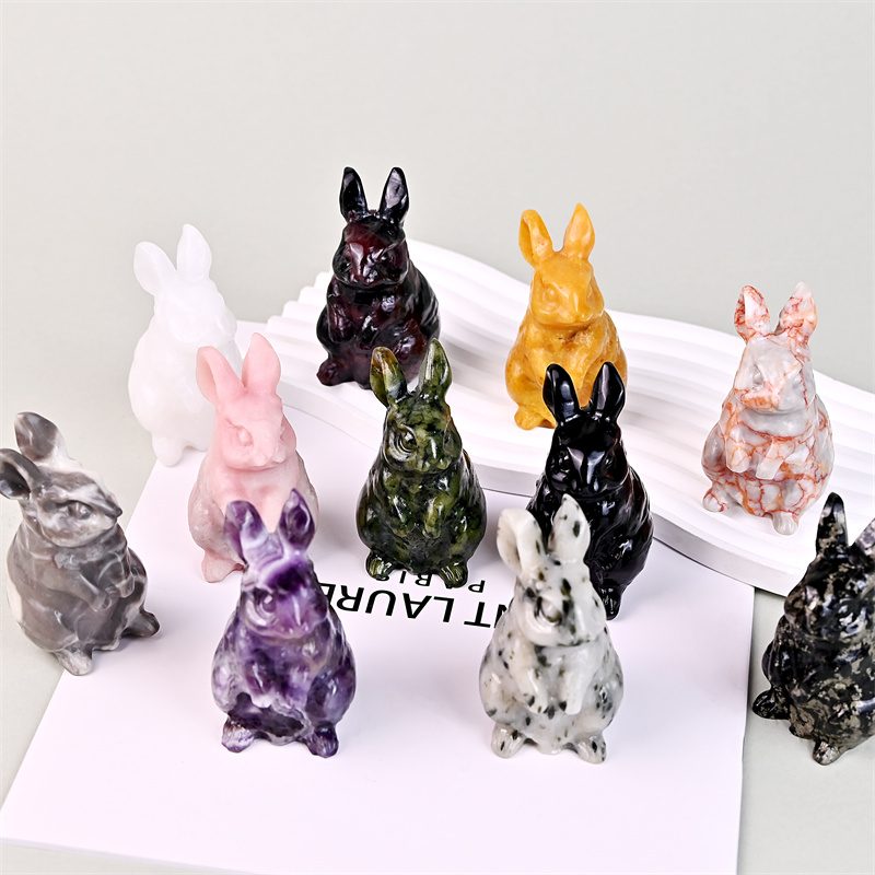 Mixed Material Rabbit Crystal Carving wholesale product photo 2
