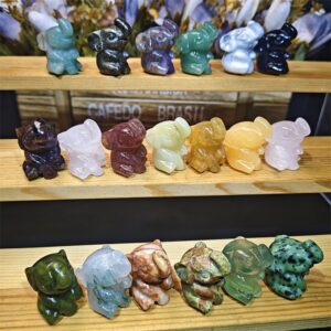 Mixed Material Sitting Elephant Crystal Carving wholesale product photo 2