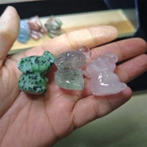 Mixed Material Sitting Elephant Crystal Carving wholesale product photo 4