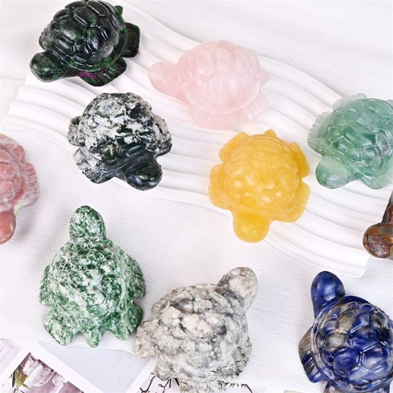 Mixed Material Turtle Crystal Carving