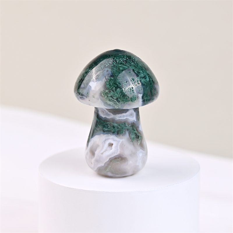 Moss Agate Mushroom Crystal Carving wholesale product photo 3