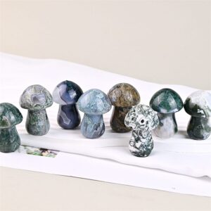 Moss Agate Mushroom Crystal Carving wholesale product photo 4