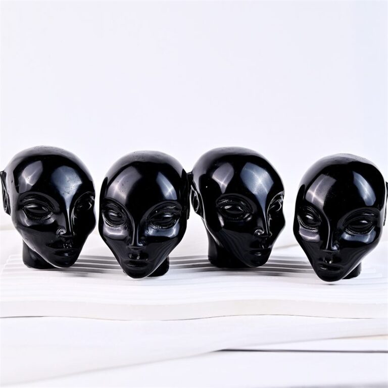 Obsidian Alien Head Crystal Carving wholesale product photo 1