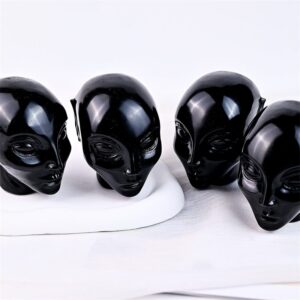 Obsidian Alien Head Crystal Carving wholesale product photo 2