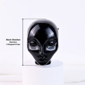 Obsidian Alien Head Crystal Carving wholesale product photo 4