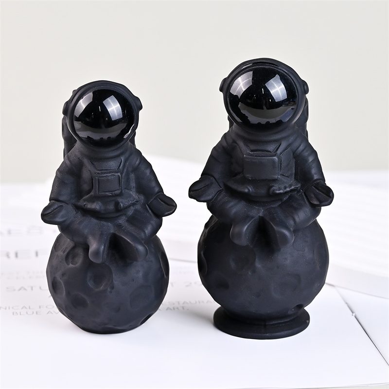 Obsidian Astronaut Crystal Carving wholesale product photo 2