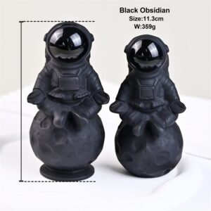 Obsidian Astronaut Crystal Carving wholesale product photo 3