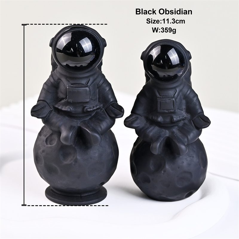 Obsidian Astronaut Crystal Carving wholesale product photo 3