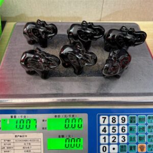 Obsidian Elephant Crystal Carving wholesale product photo 4