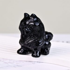 Obsidian Guardian Lion Crystal Carving wholesale product photo 1