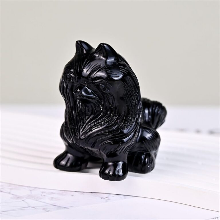 Obsidian Guardian Lion Crystal Carving wholesale product photo 1