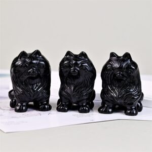 Obsidian Guardian Lion Crystal Carving wholesale product photo 2