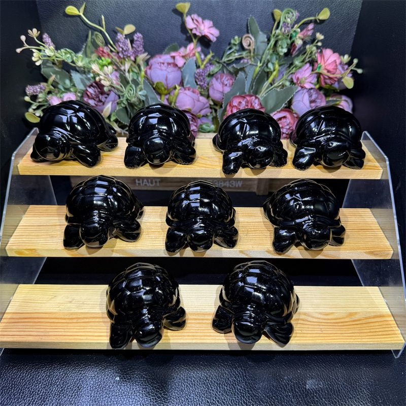 Obsidian Sea Turtle Crystal Carving wholesale product photo 2