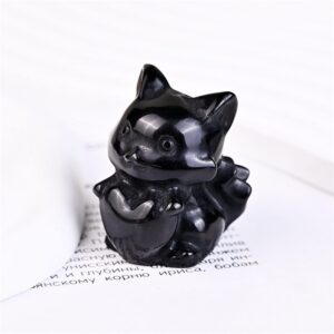 Obsidian Squirrel Crystal Carving wholesale product photo 1