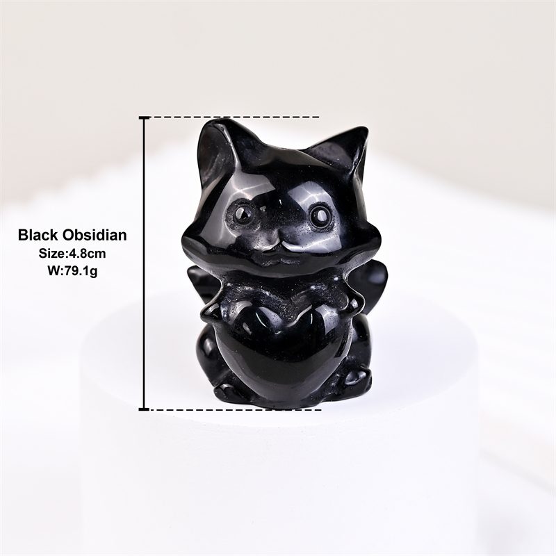 Obsidian Squirrel Crystal Carving wholesale product photo 2