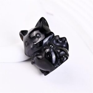 Obsidian Squirrel Crystal Carving wholesale product photo 4