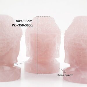 Rose Quartz Buddha Head Crystal Carving wholesale product photo 3