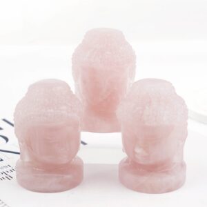 Rose Quartz Buddha Head Crystal Carving wholesale product photo 4