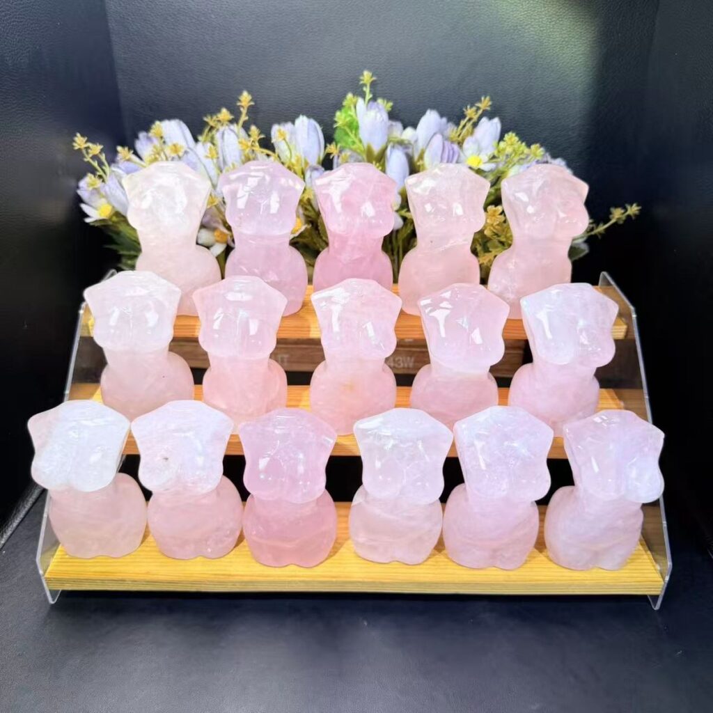 Rose Quartz Female Torso Crystal Carving wholesale product photo 1