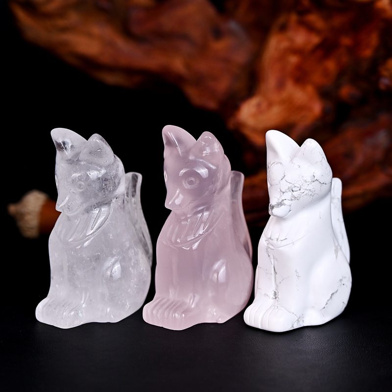 Sitting Fox Crystal Carving wholesale product photo 3