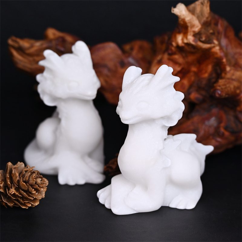 White Marble Dragon Crystal Carving wholesale product photo 1