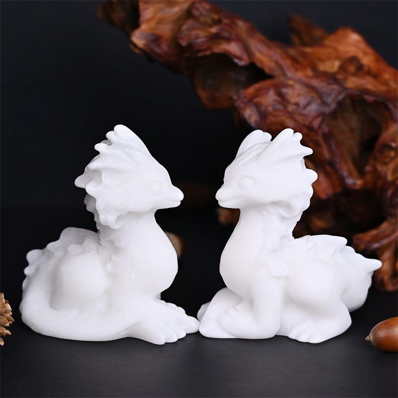 White Marble Dragon Crystal Carving wholesale product photo 2