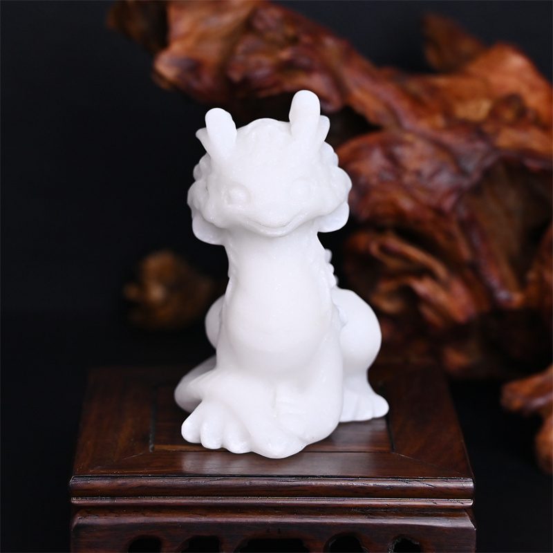 White Marble Dragon Crystal Carving wholesale product photo 3