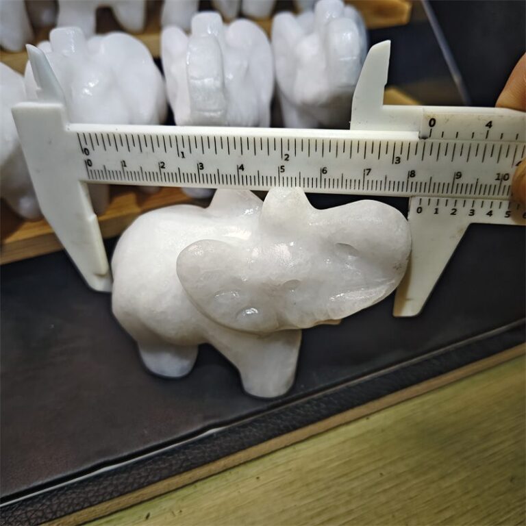 White Marble Elephant Crystal Carving wholesale product photo 1