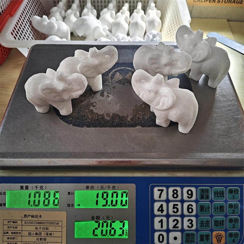 White Marble Elephant Crystal Carving wholesale product photo 4