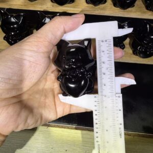 Black Obsidian Fox Crystal Carving wholesale product photo 4