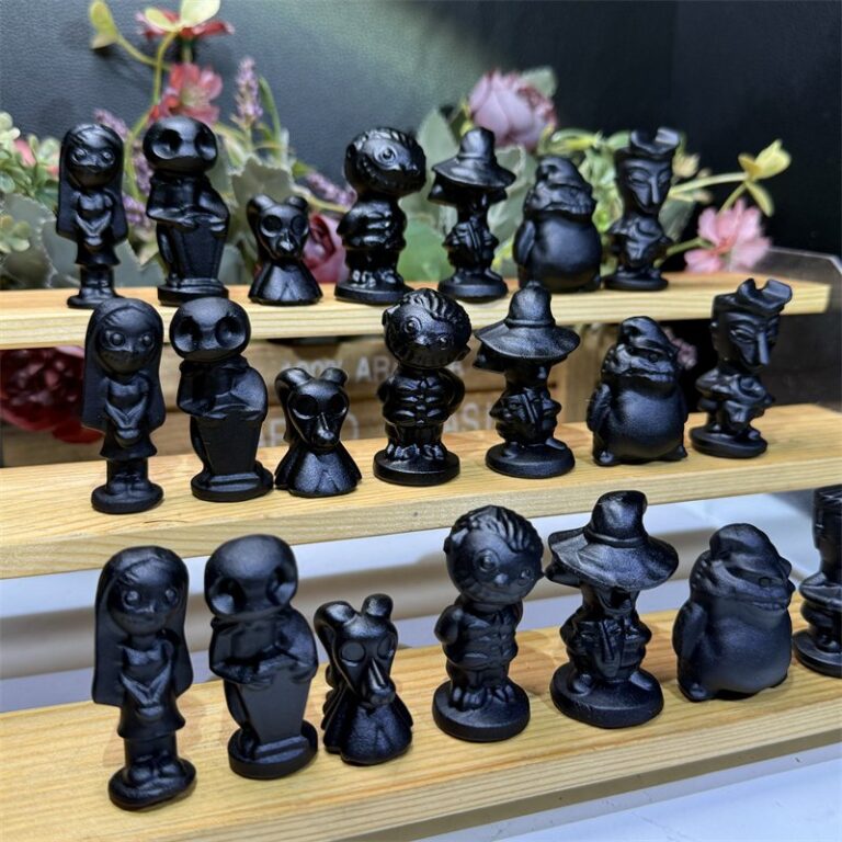 Black Obsidian Halloween Character Crystal Carving