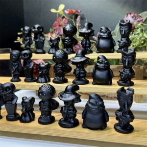 Black Obsidian Halloween Character Crystal Carving wholesale product photo 2