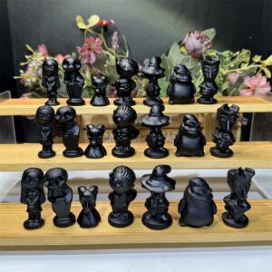 Black Obsidian Halloween Character Crystal Carving wholesale product photo 3