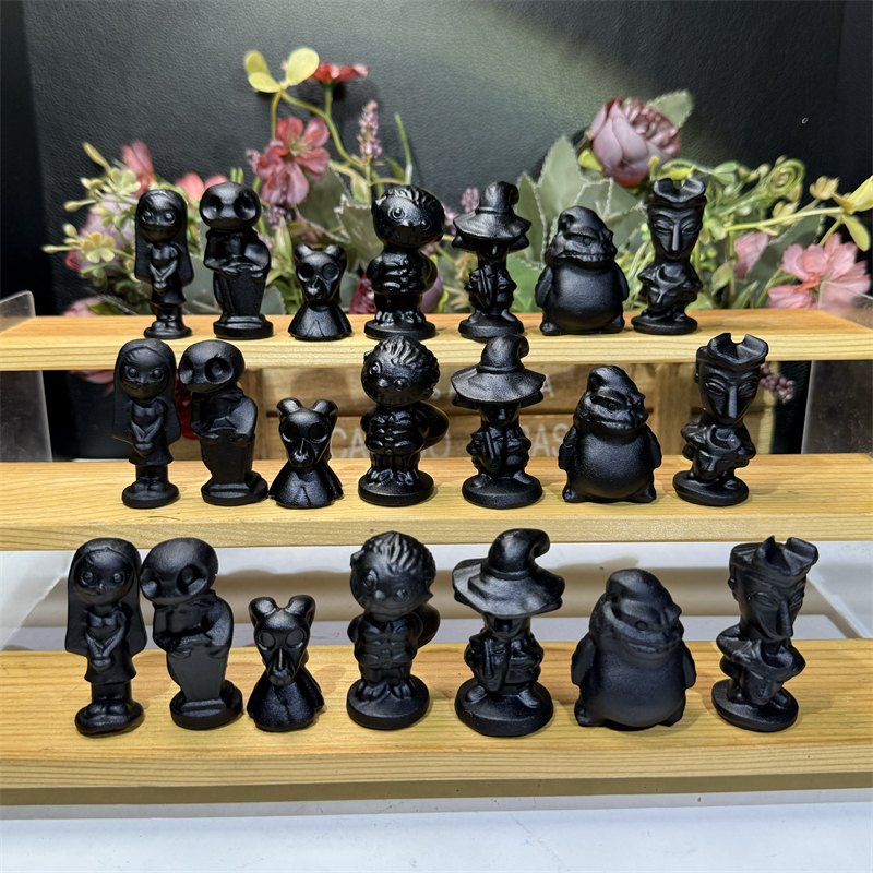 Black Obsidian Halloween Character Crystal Carving wholesale product photo 3