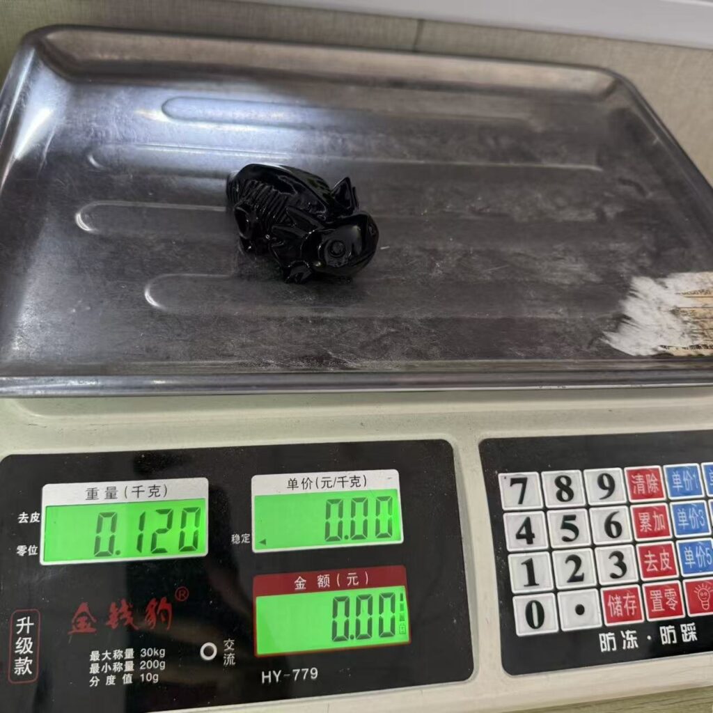 Black Obsidian Salamander Crystal Carving wholesale product photo 1