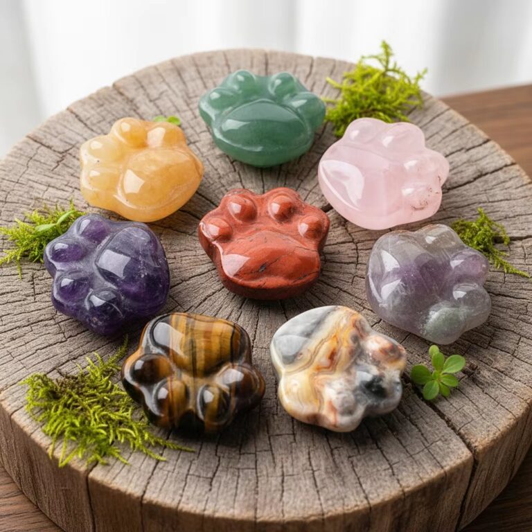 Cat Paw Crystal Carving