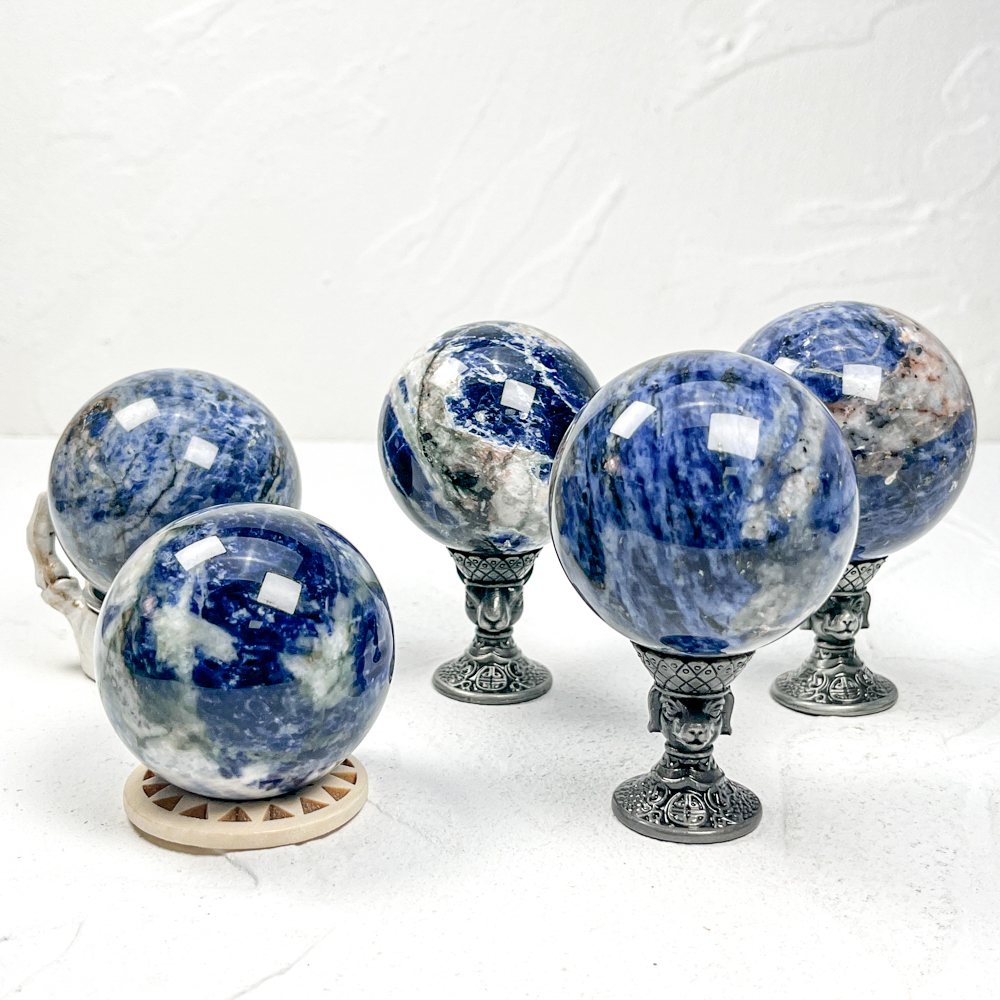 Blue Lace Agate Crystal Sphere wholesale polished crystal sphere product photo 4