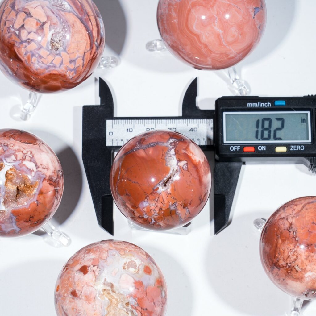 Cherry Blossom Agate Crystal Sphere wholesale polished crystal sphere product photo 1
