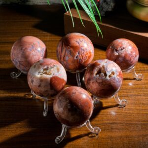 Cherry Blossom Agate Crystal Sphere wholesale polished crystal sphere product photo 3