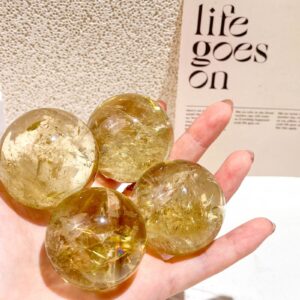Citrine Crystal Sphere wholesale polished crystal sphere product photo 3