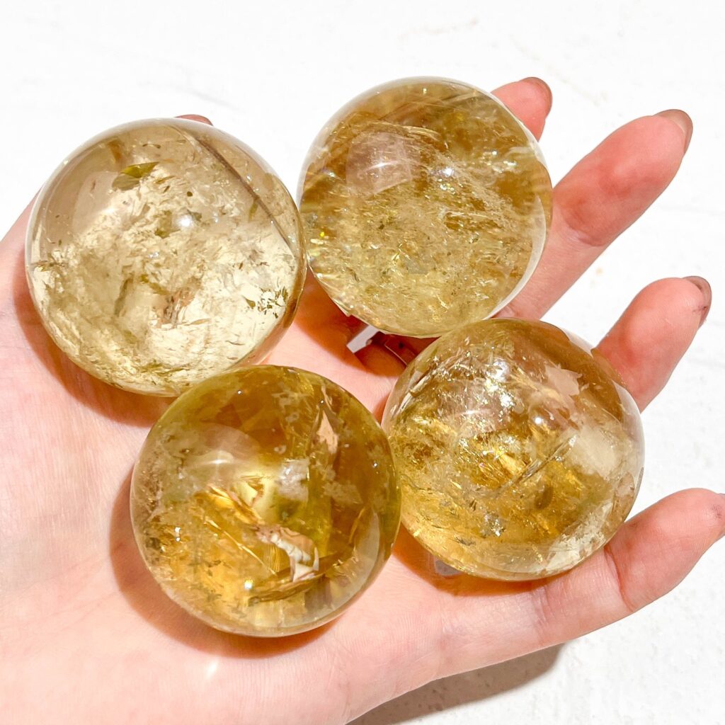 Citrine Crystal Sphere wholesale polished crystal sphere product photo 4