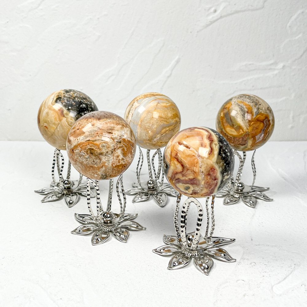 Crazy Lace Agate Crystal Sphere wholesale polished crystal sphere product photo 3