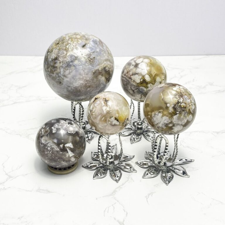 Flower Agate Lace Agate Crystal Sphere wholesale polished crystal sphere product photo 1